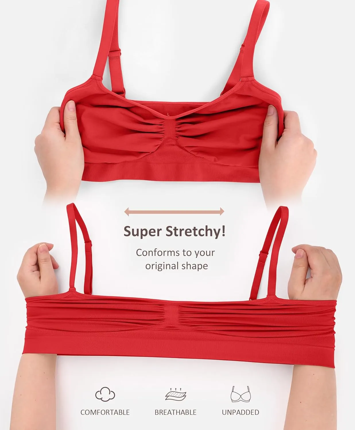 FeelinGirl Bralettes for Women with Support Comfortable Bras No Underwire Seamless Everyday Bras