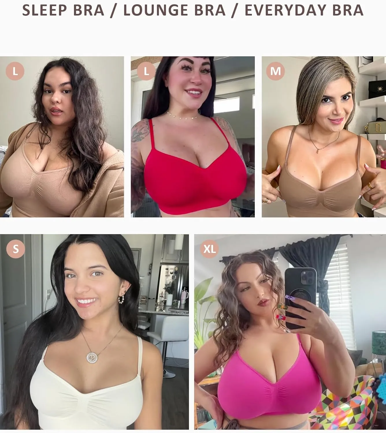 FeelinGirl Bralettes for Women with Support Comfortable Bras No Underwire Seamless Everyday Bras