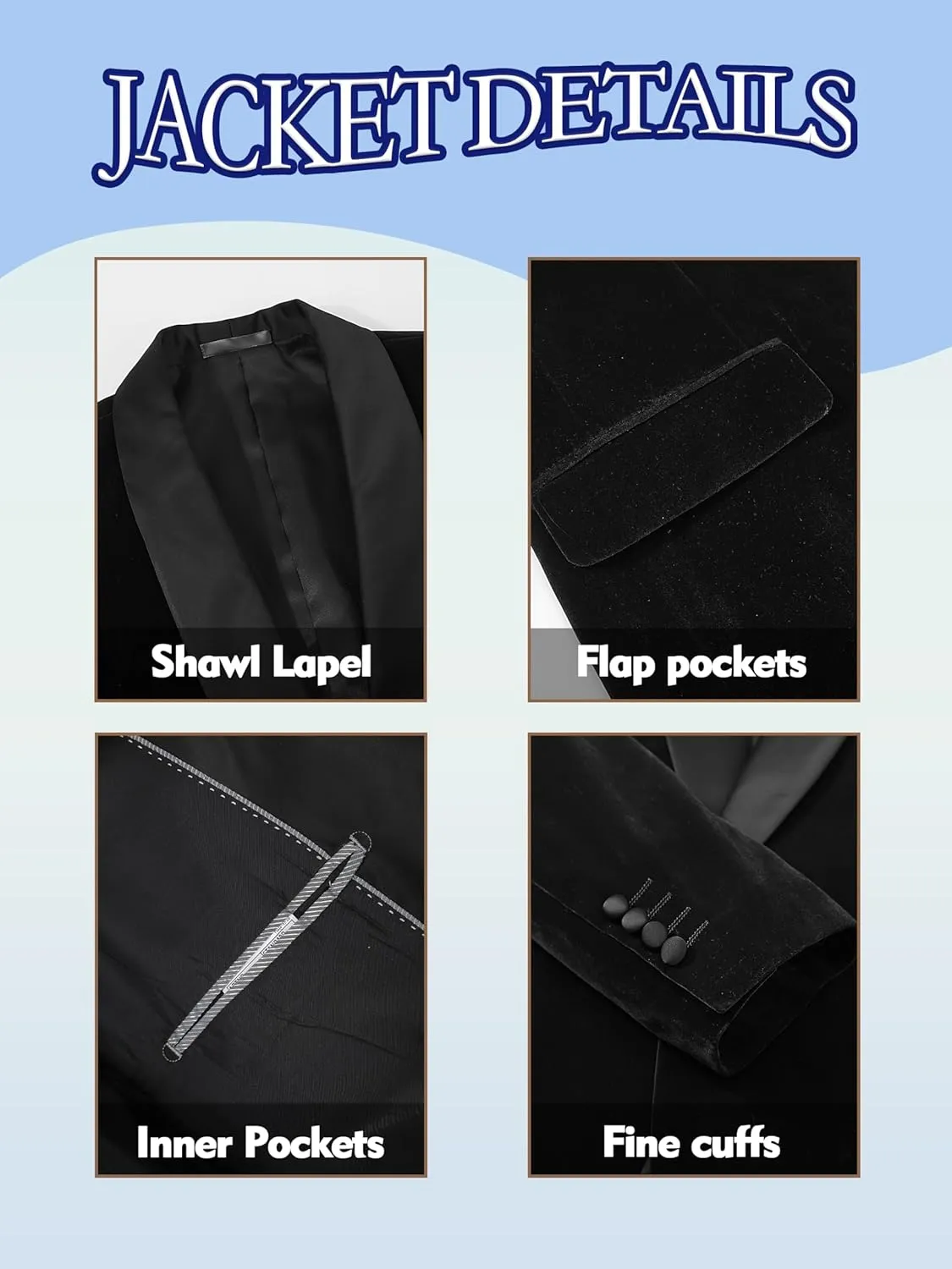 Formal Suit Blazer for Men Velvet Tuxedo Jacket Slim Fit Shawl Lapel Shirt Bow Tie Prom Wedding Business Dinner