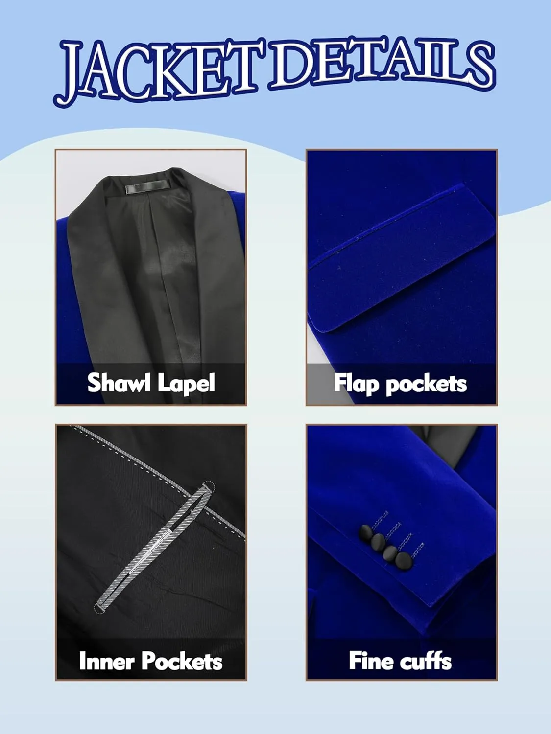 Formal Suit Blazer for Men Velvet Tuxedo Jacket Slim Fit Shawl Lapel Shirt Bow Tie Prom Wedding Business Dinner