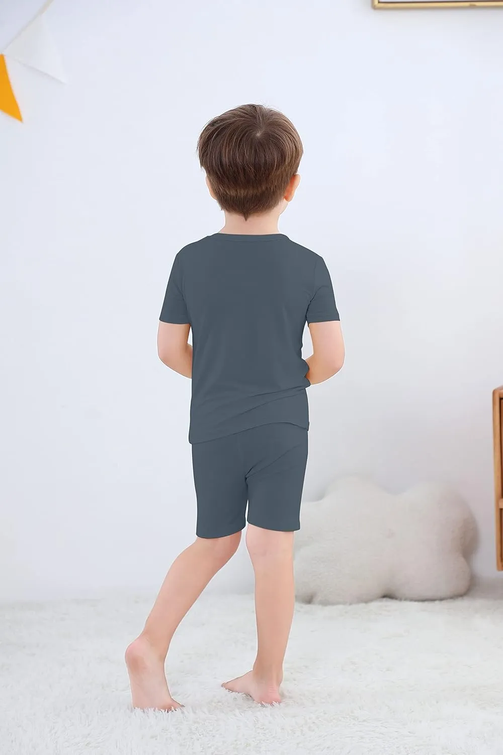 GUISBY Rayon of Bamboo Baby Toddler Kids Girls Boys Soft Short Pjs Cool Summer Pajamas 2pcs Sets