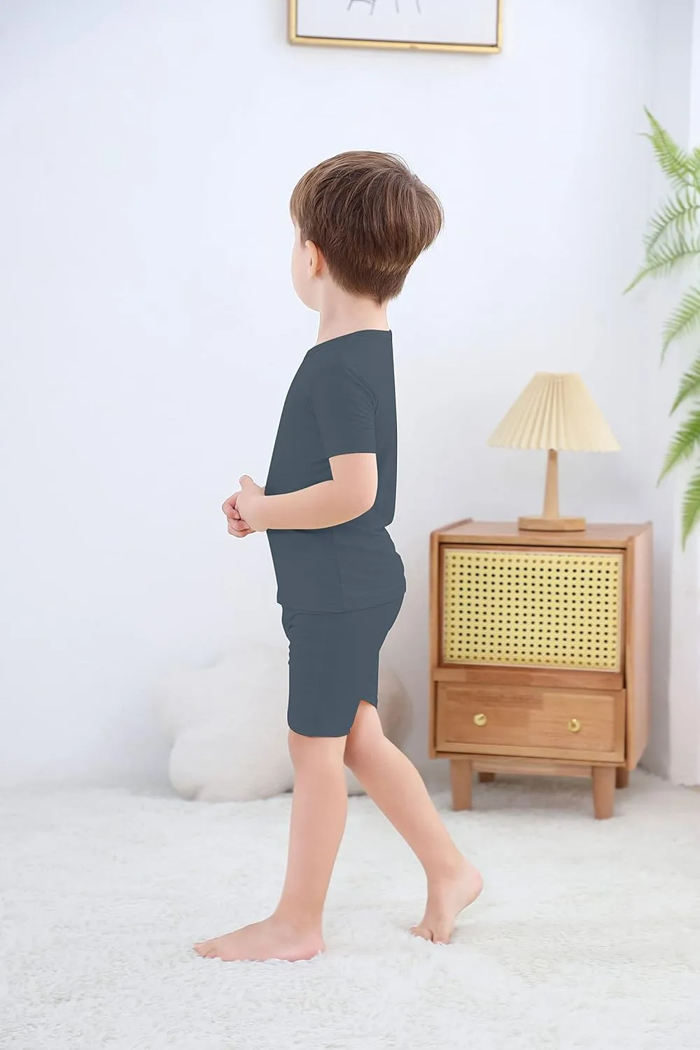 GUISBY Rayon of Bamboo Baby Toddler Kids Girls Boys Soft Short Pjs Cool Summer Pajamas 2pcs Sets