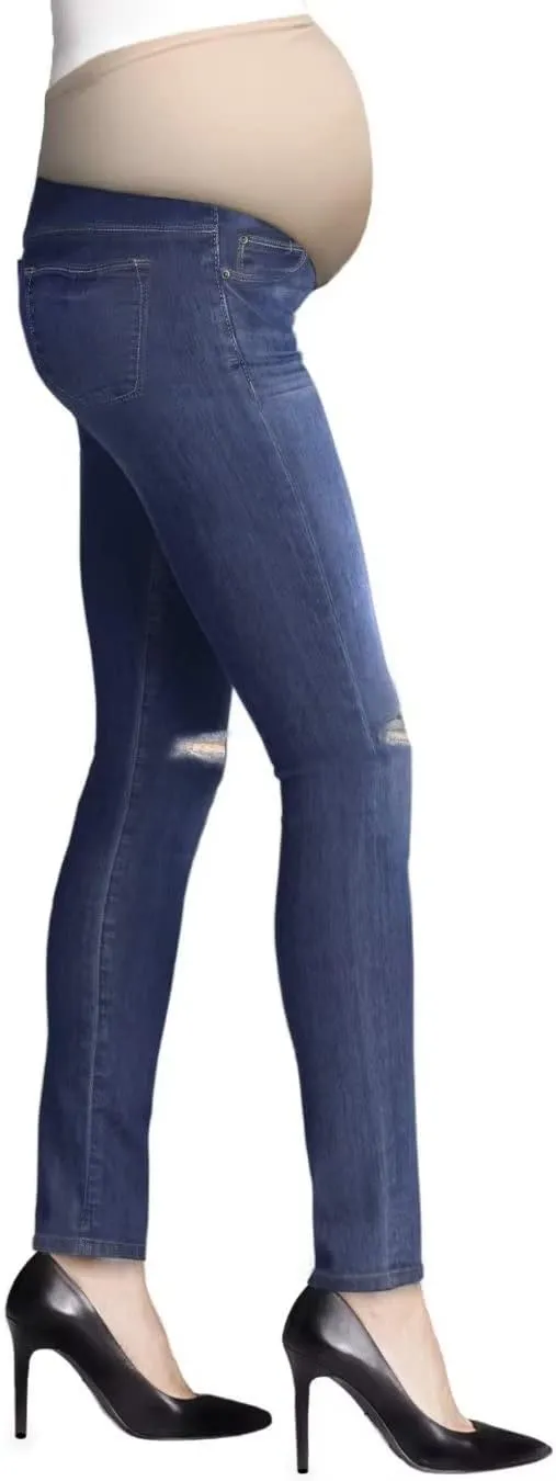Hybrid & Company Maternity Women's Super Comfy Ultra Stretch Skinny Jeans