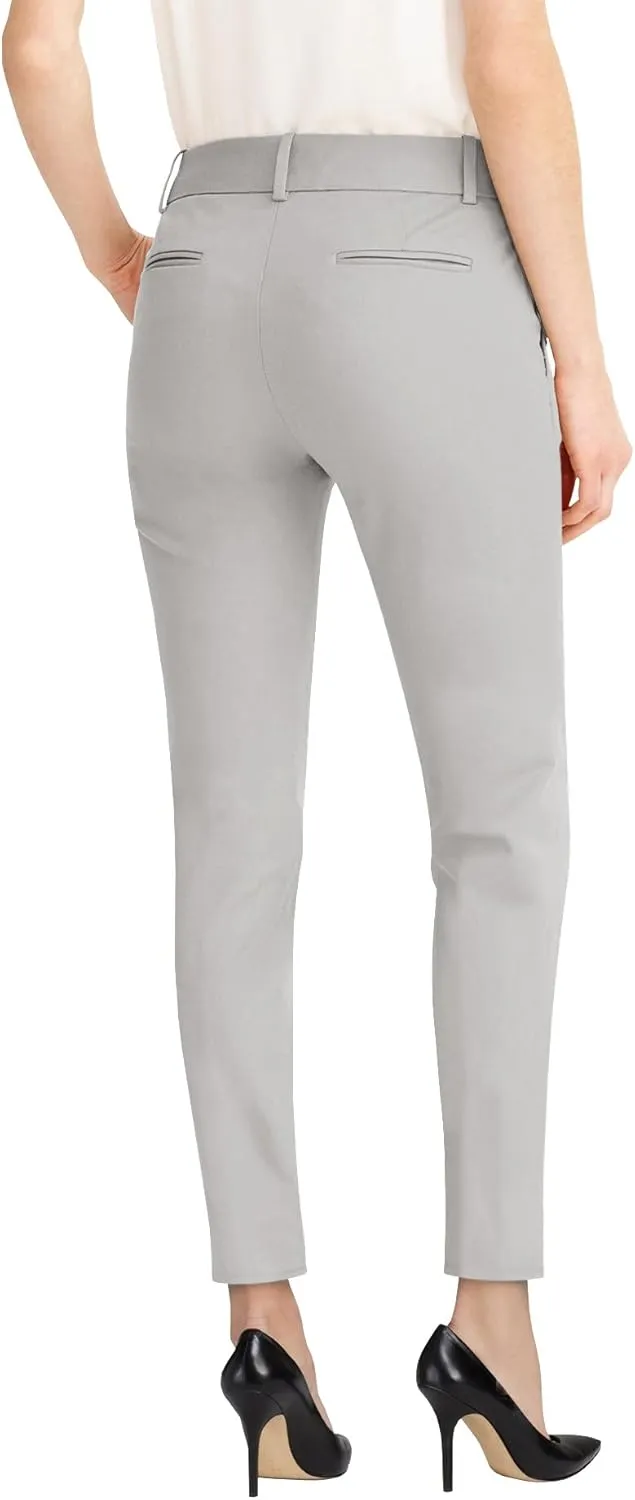 Hybrid & Company Womens Super Comfy Flat Front Stretch Trousers Chino Pants
