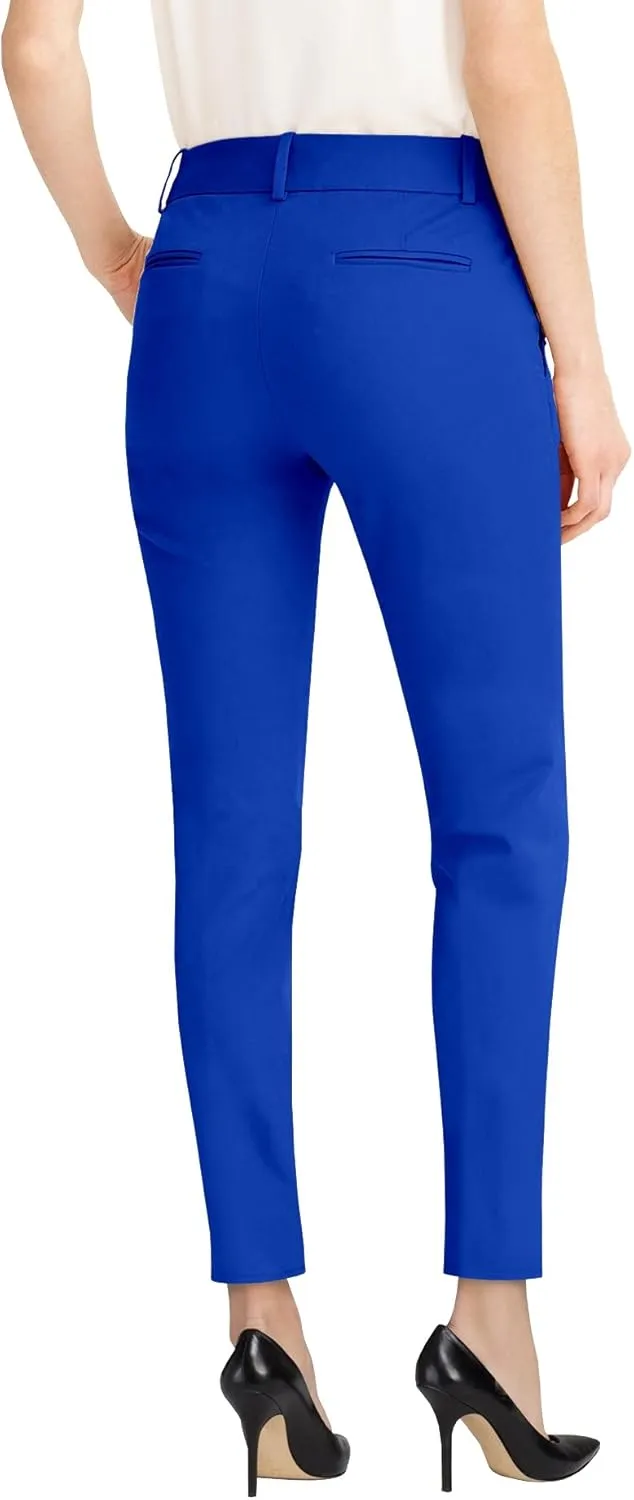 Hybrid & Company Womens Super Comfy Flat Front Stretch Trousers Chino Pants