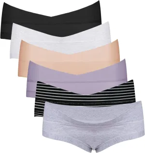 Intimate Portal Maternity Underwear Cotton Pregnancy Postpartum Panties Under the Bump Boyshort Briefs