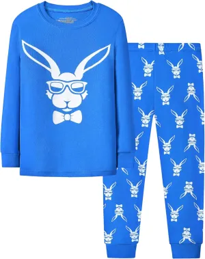 Joyond Easter Pajamas For Boys Girls Soft Cotton Kids Bunny Pjs Set Size 2T-12Years