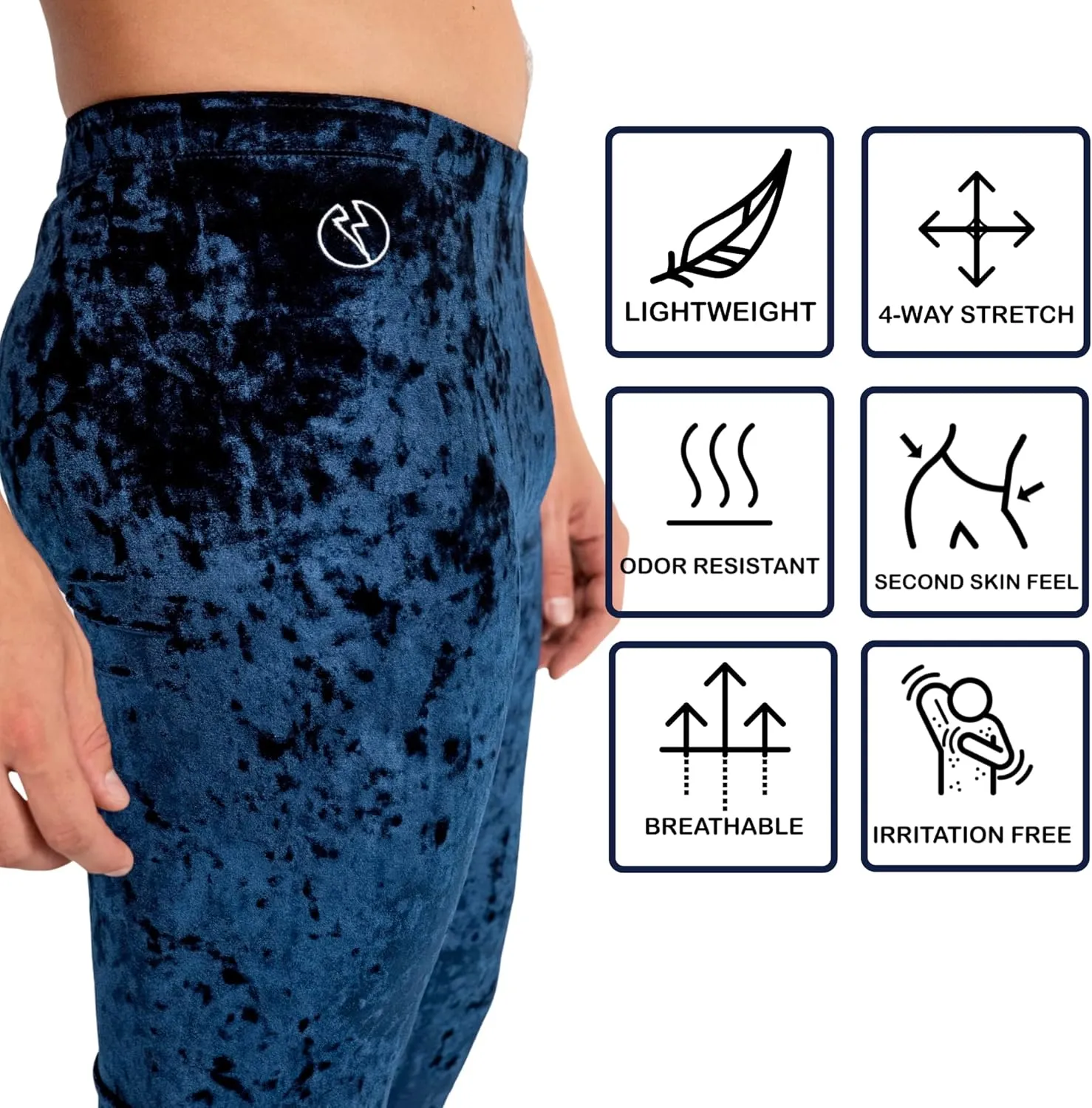 Kapow Meggings Velvet Material Mens Leggings