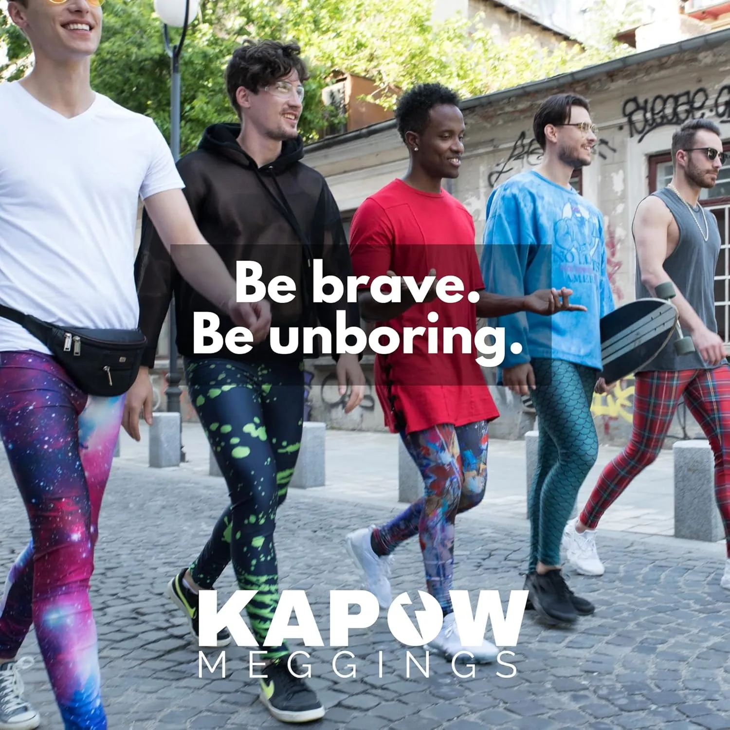 Kapow Meggings Velvet Material Mens Leggings