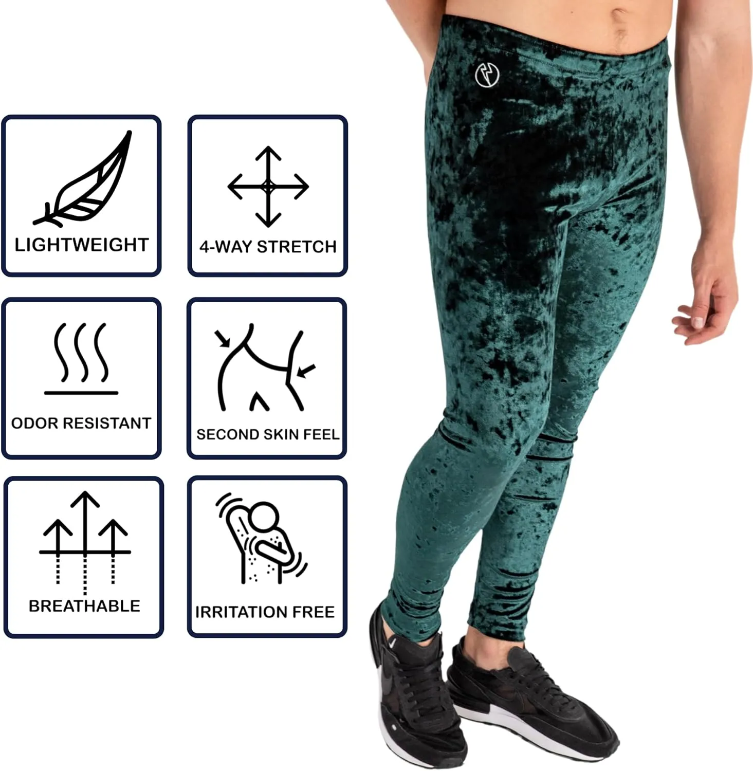 Kapow Meggings Velvet Material Mens Leggings