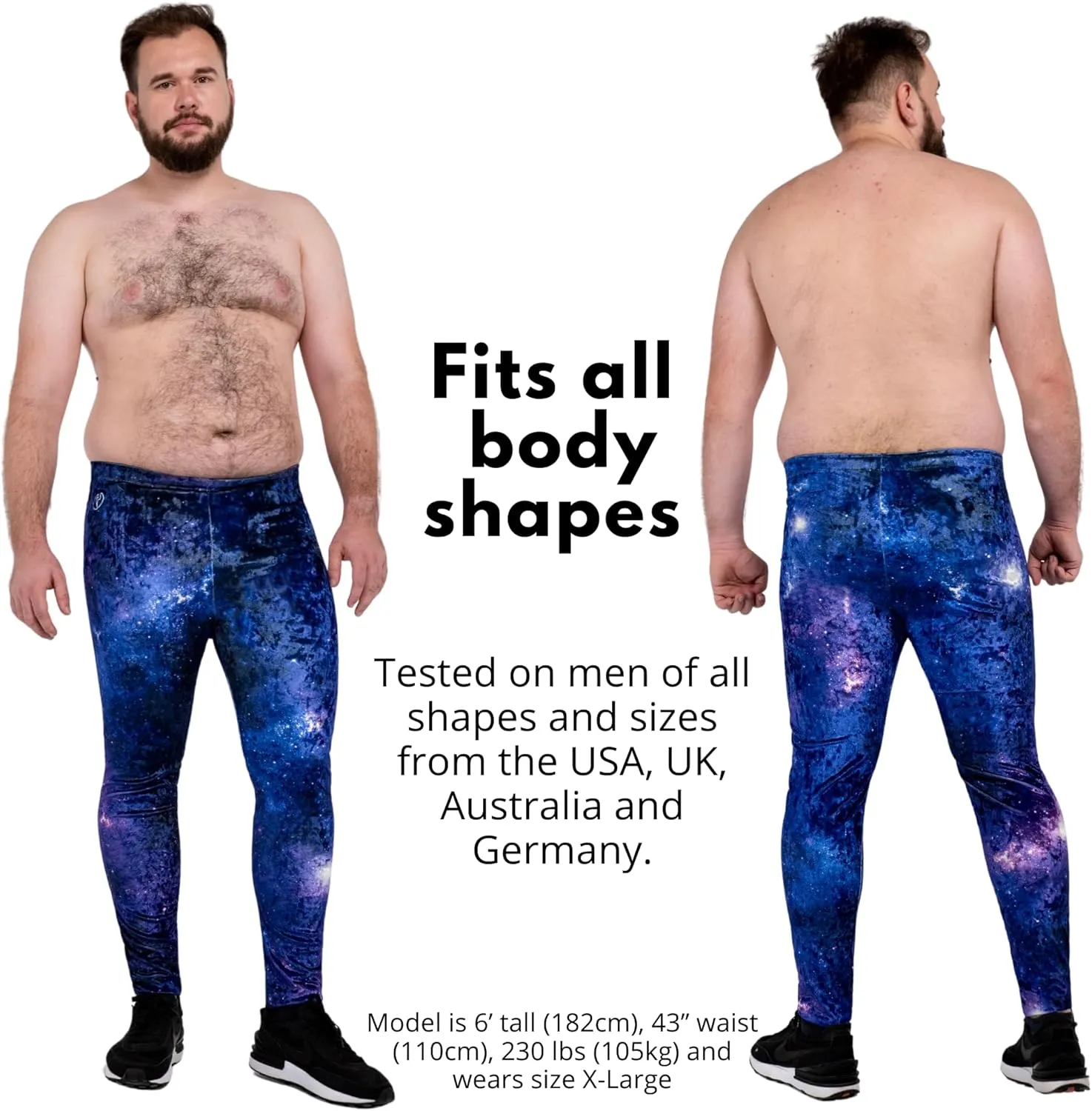 Kapow Meggings Velvet Material Mens Leggings