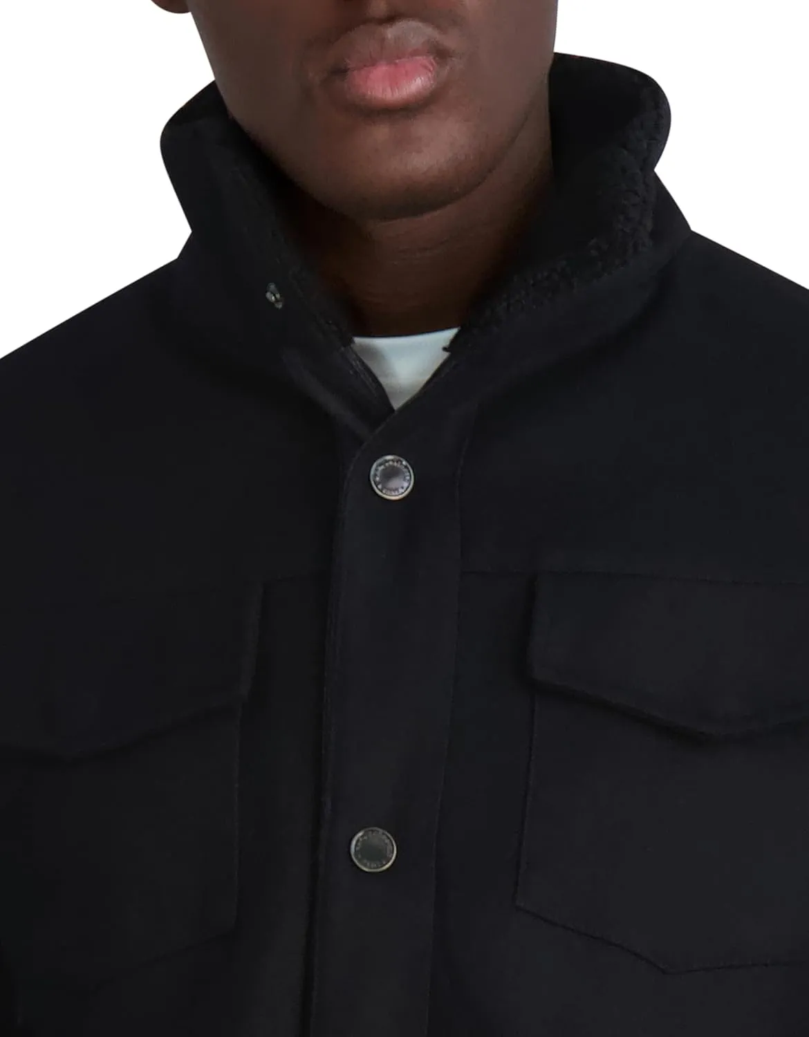Karl Lagerfeld Paris Men's Bomber Satin Jacket