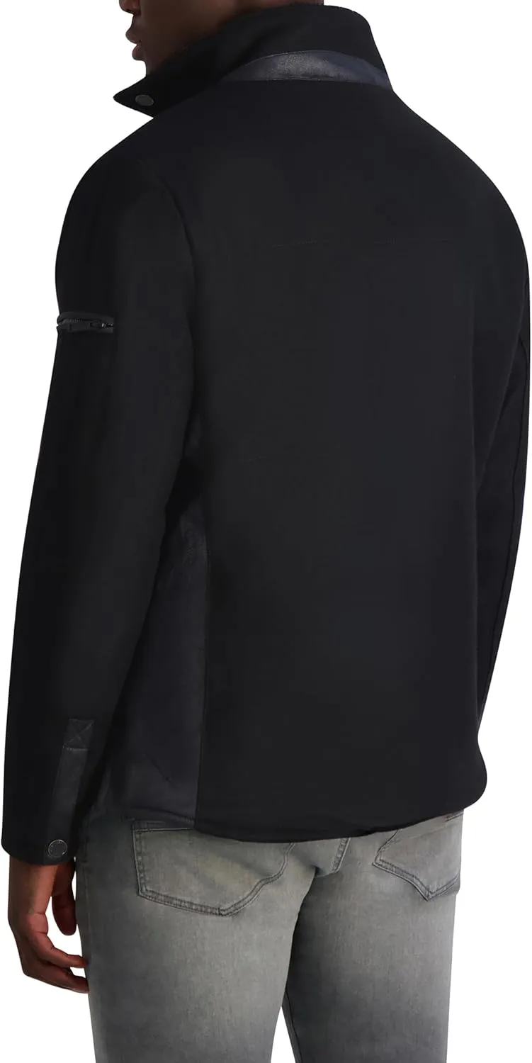 Karl Lagerfeld Paris Men's Bomber Satin Jacket