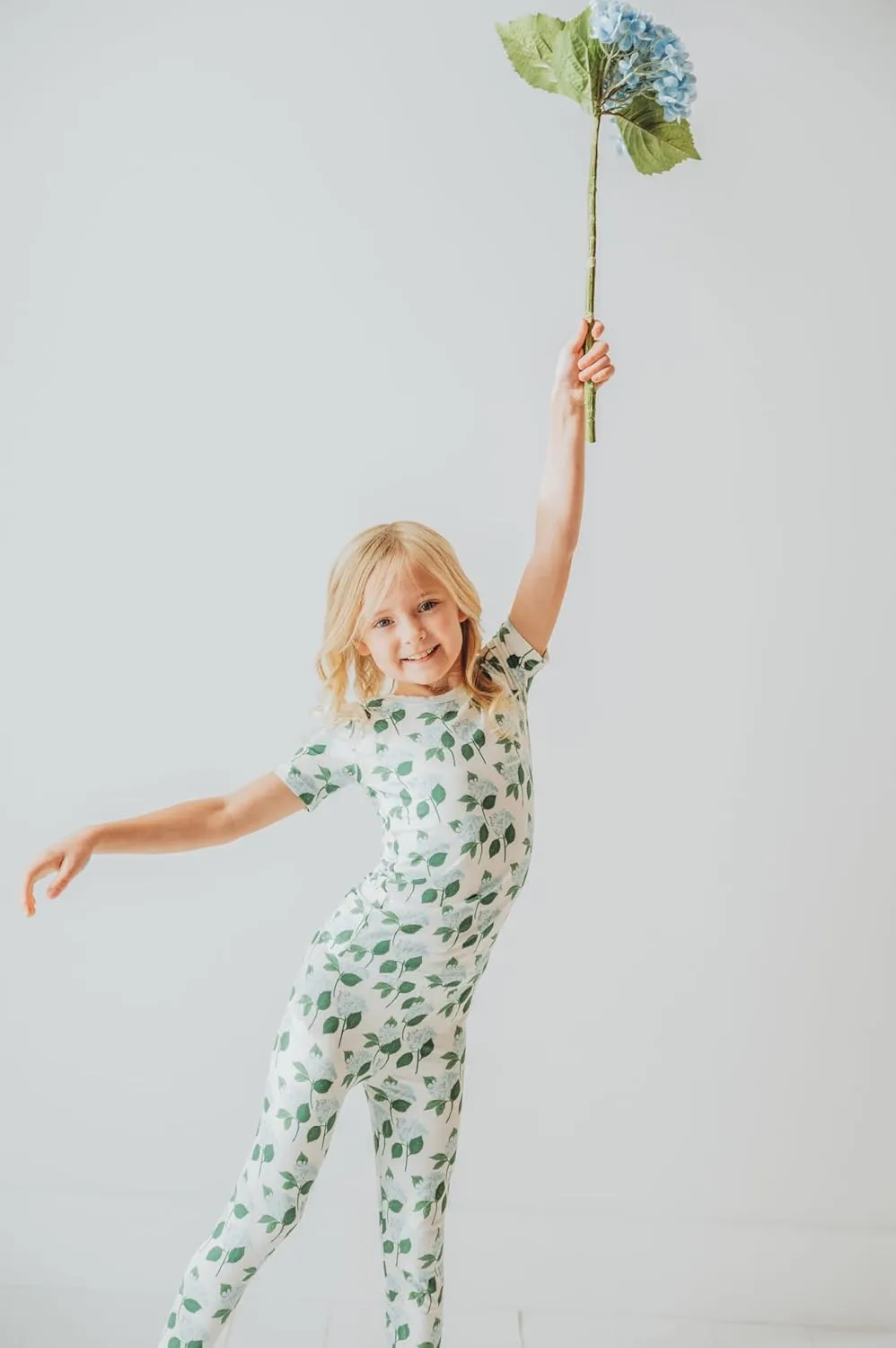 KicKee Print Short Sleeve Pajama Set, Baby to Kid, Super Soft Bamboo Viscose Fitted Pajamas