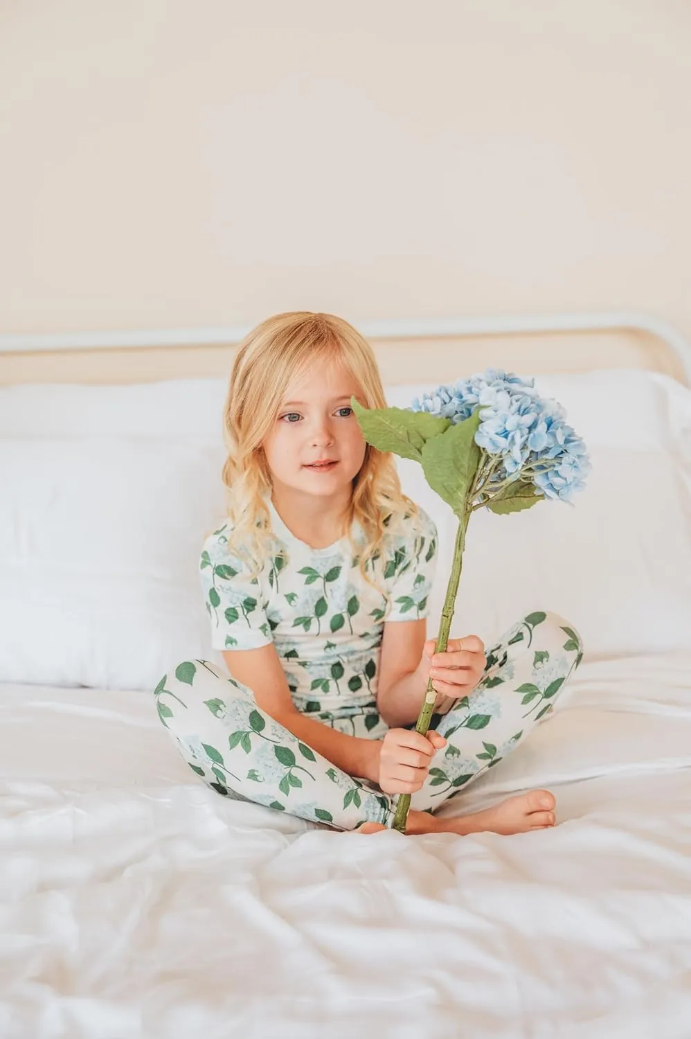 KicKee Print Short Sleeve Pajama Set, Baby to Kid, Super Soft Bamboo Viscose Fitted Pajamas