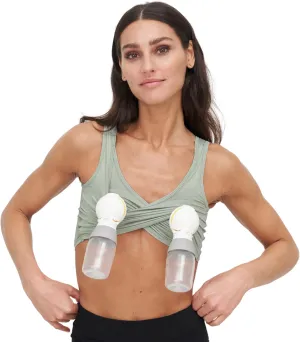 Larken Hands Free Pumping Bra for Breastfeeding | Breast Pump - Maternity Bras for Pregnancy, Pumping & Nursing Bra in One