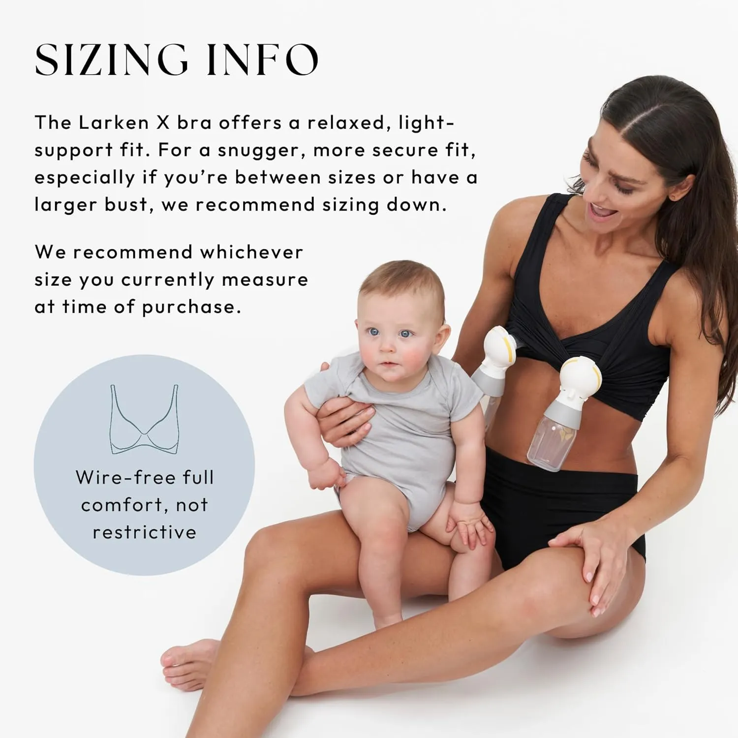 Larken Hands Free Pumping Bra for Breastfeeding | Breast Pump - Maternity Bras for Pregnancy, Pumping & Nursing Bra in One