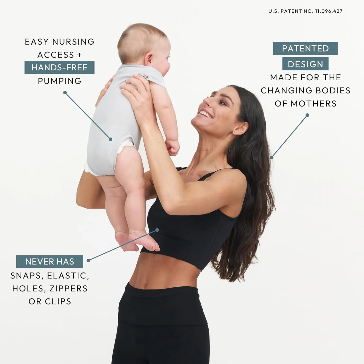 Larken Hands Free Pumping Bra for Breastfeeding | Breast Pump - Maternity Bras for Pregnancy, Pumping & Nursing Bra in One