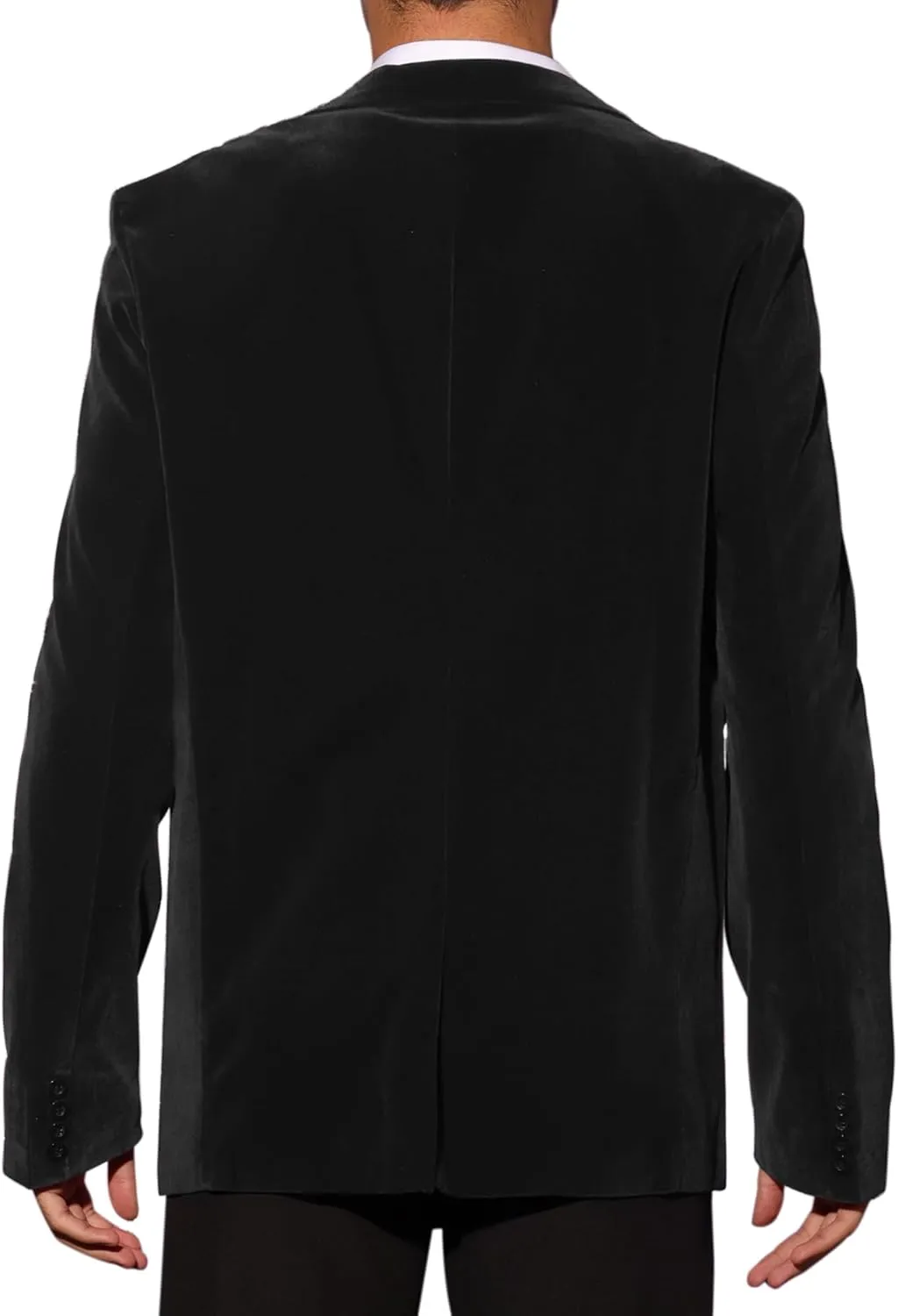 Lars Amadeus Velvet Sports Coats for Men's Notch Lapel One Button Single Breasted Formal Blazers