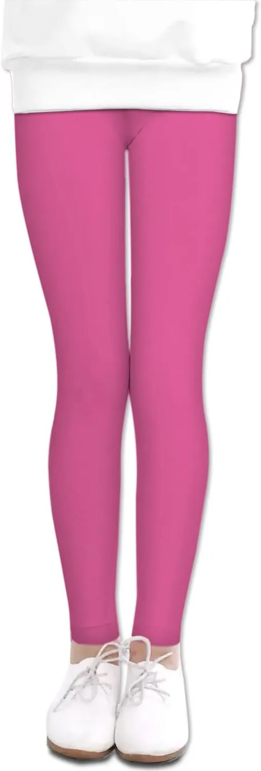 LUOUSE Girls' Leggings Full Length Comfy Pants Trousers 4-13 Years