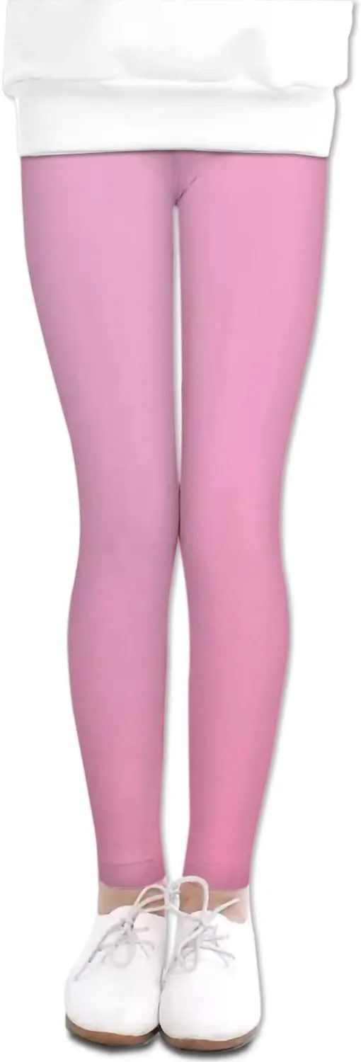 LUOUSE Girls' Leggings Full Length Comfy Pants Trousers 4-13 Years