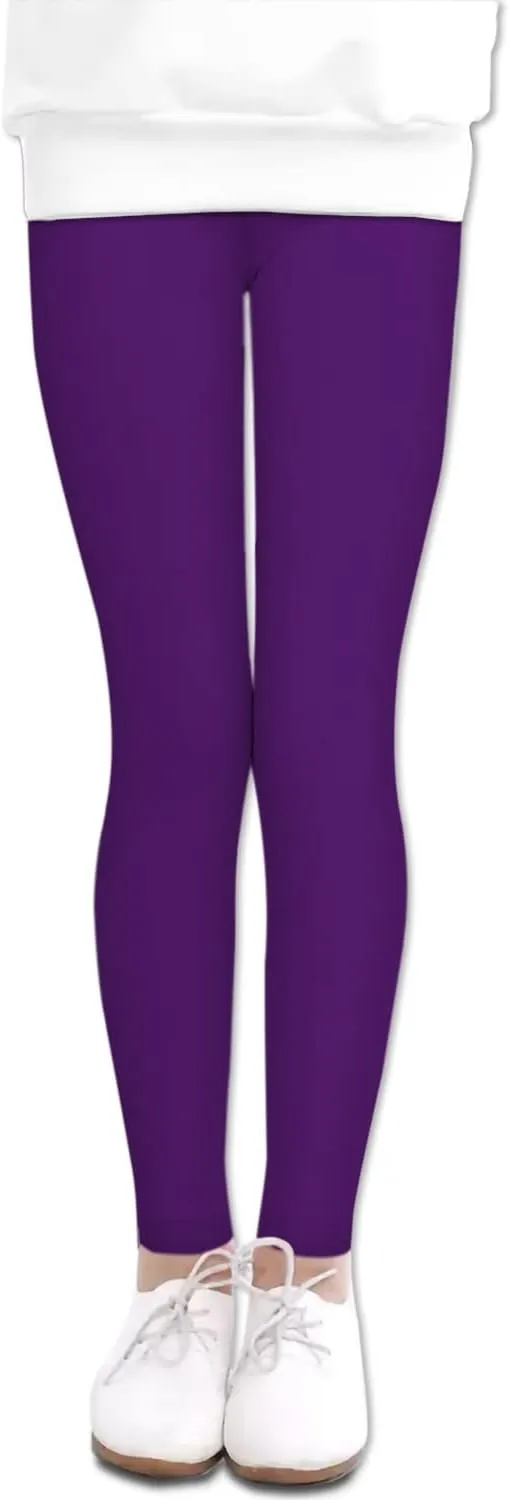 LUOUSE Girls' Leggings Full Length Comfy Pants Trousers 4-13 Years