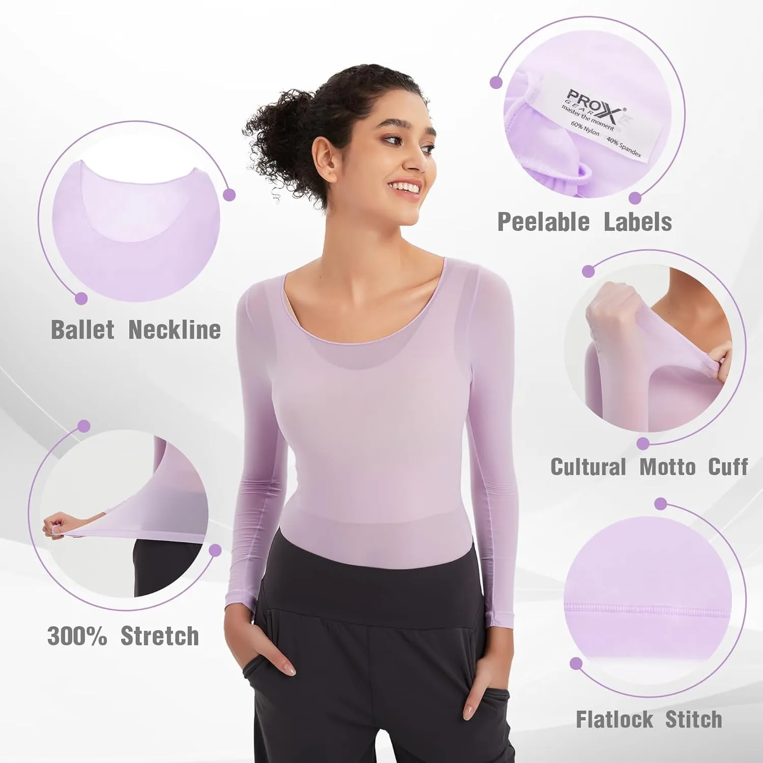 Luxury Women's Thermal Undershirt: Super Stretchy,Ultra Thin Silky Tech Tops for Everyday Comfort and Sports