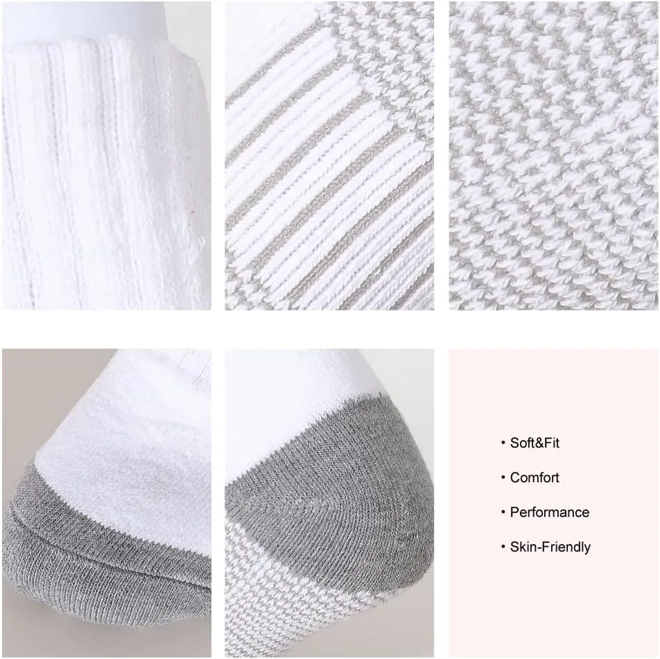 Men’s 10Pack Athletic Socks,Comfy Cotton Full Cushion Casual Ankle Socks