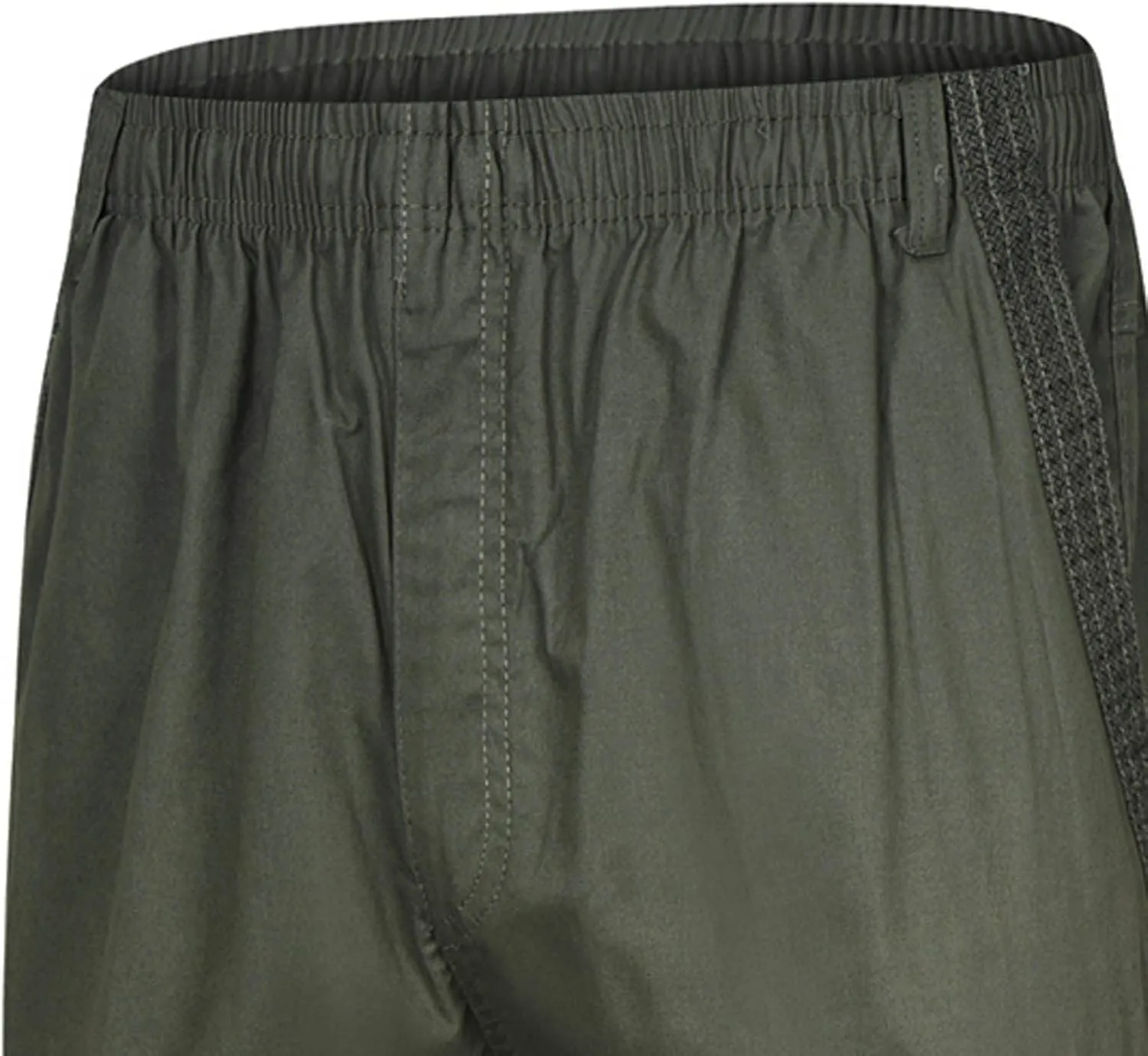 Men's Breathable Comfy Cotton Pants Elastic Waist Comfy Straight-Fit Sweatpants Fashion Casual Cargo Pants Multi Pockets