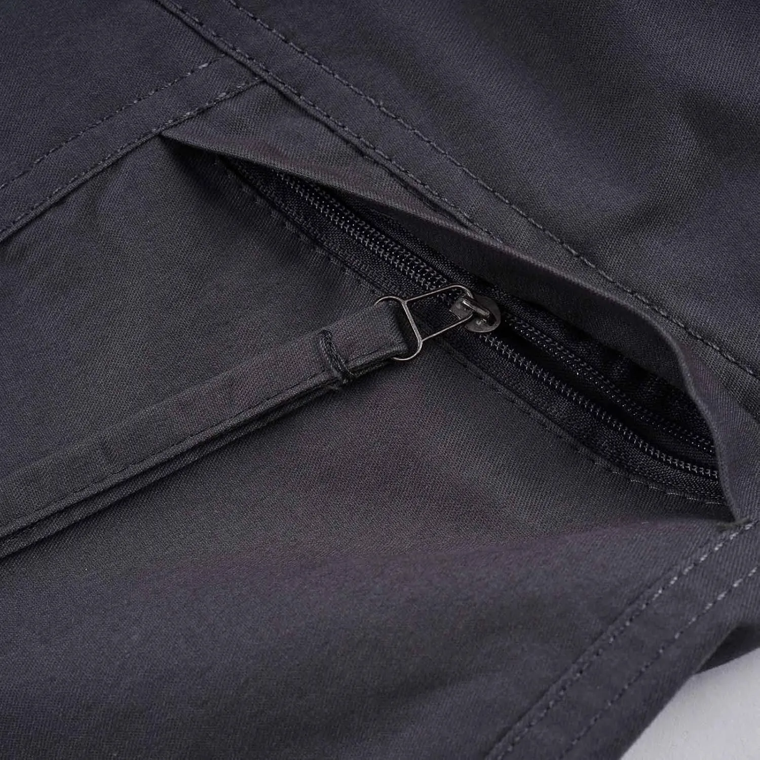 Men's Breathable Comfy Cotton Pants Elastic Waist Comfy Straight-Fit Sweatpants Fashion Casual Cargo Pants Multi Pockets