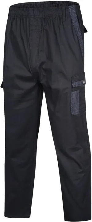 Men's Breathable Comfy Cotton Pants Elastic Waist Comfy Straight-Fit Sweatpants Fashion Casual Cargo Pants Multi Pockets