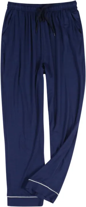 Men's Pajama Pants Soft Cotton Lightweight Lounge Pants with Pockets, Cozy Sleepwear PJ Bottoms Solid Length Pants
