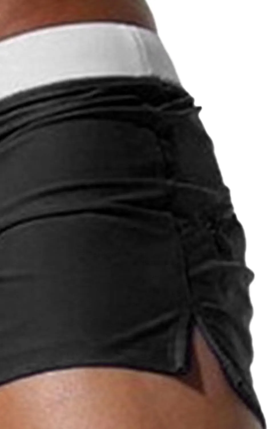 Men's Slim Square Leg Swim Briefs Side Split Quick Drying Beach Swim Trunks Athletic Swimwear Surf Bathing Suit