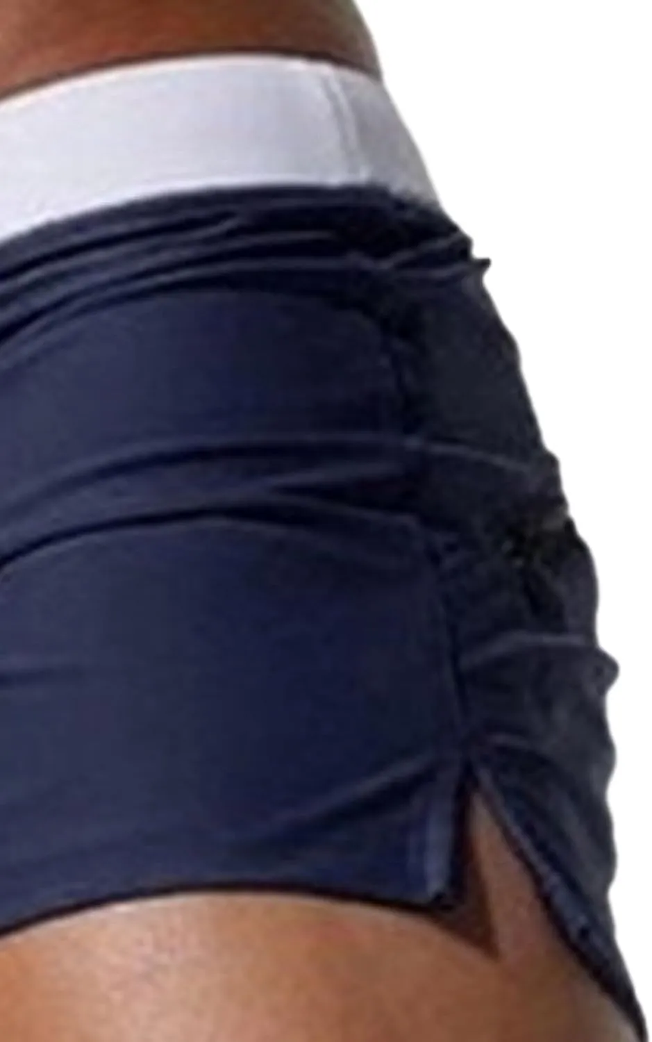 Men's Slim Square Leg Swim Briefs Side Split Quick Drying Beach Swim Trunks Athletic Swimwear Surf Bathing Suit