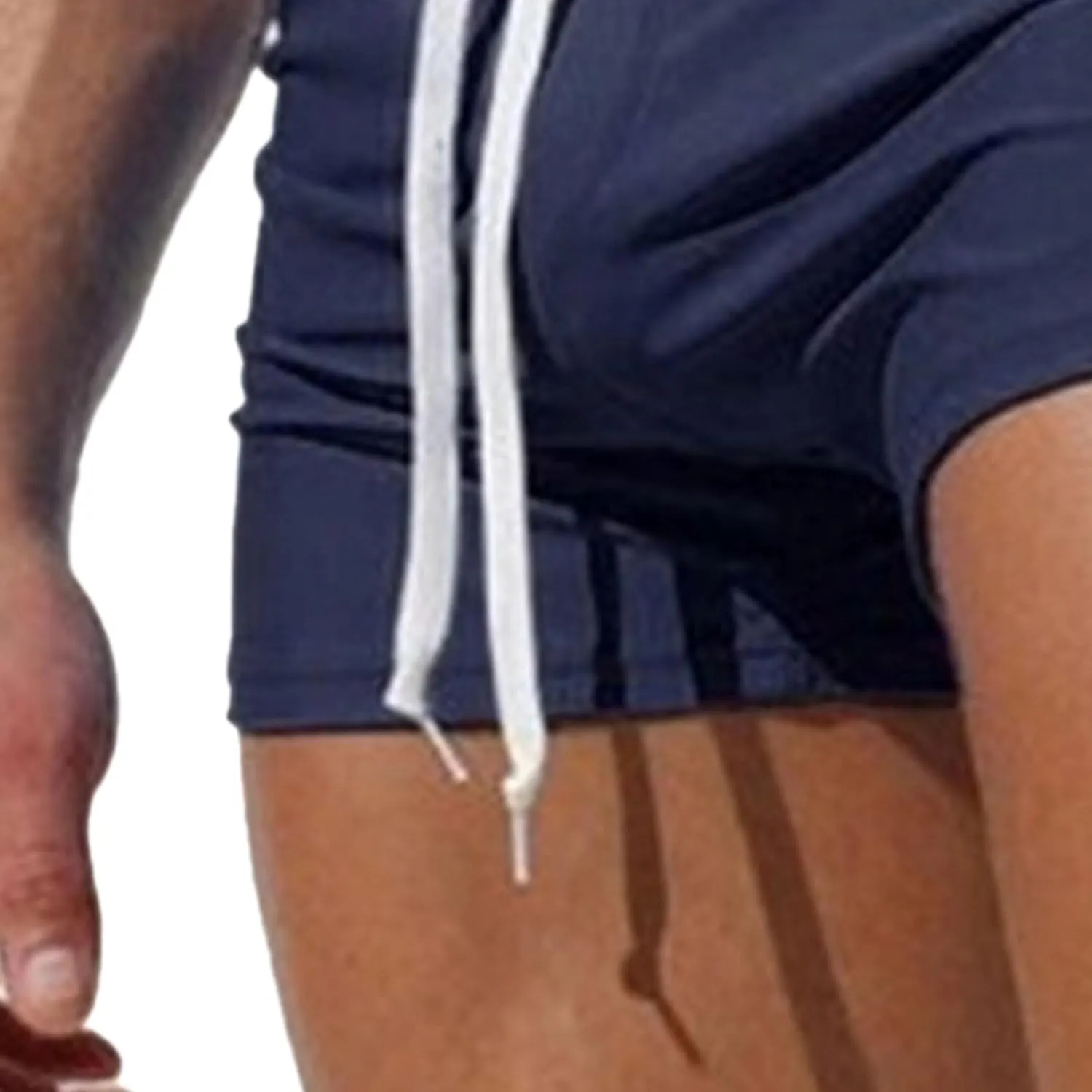Men's Slim Square Leg Swim Briefs Side Split Quick Drying Beach Swim Trunks Athletic Swimwear Surf Bathing Suit