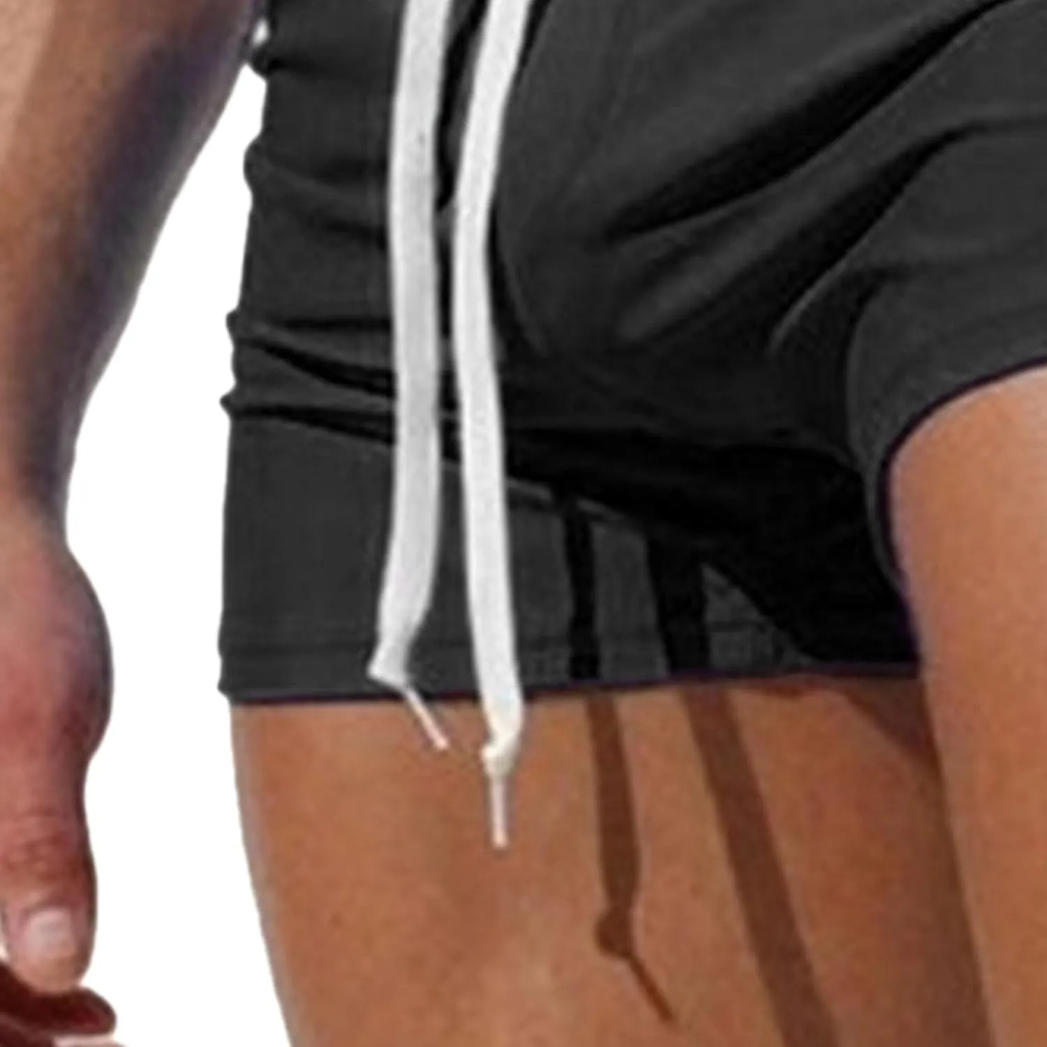 Men's Slim Square Leg Swim Briefs Side Split Quick Drying Beach Swim Trunks Athletic Swimwear Surf Bathing Suit