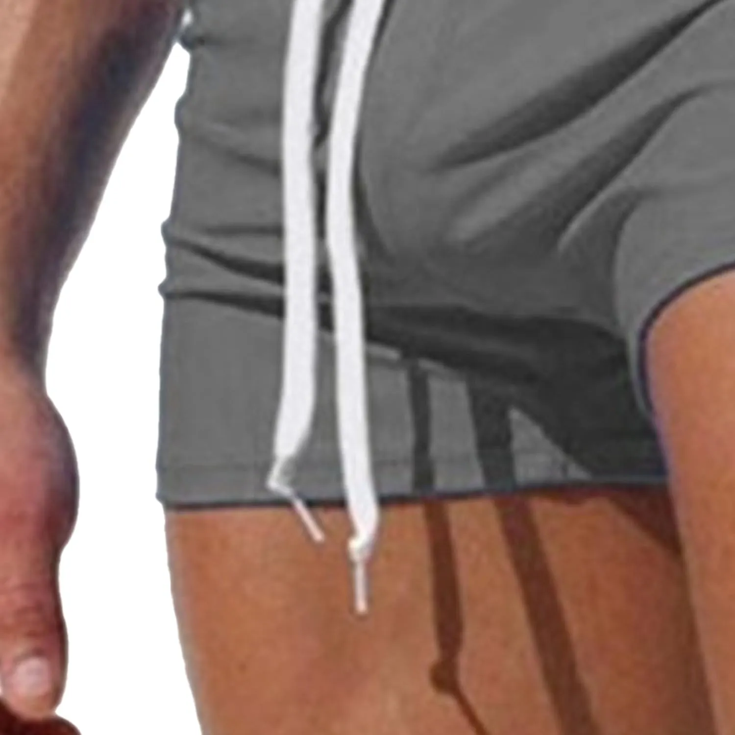 Men's Slim Square Leg Swim Briefs Side Split Quick Drying Beach Swim Trunks Athletic Swimwear Surf Bathing Suit