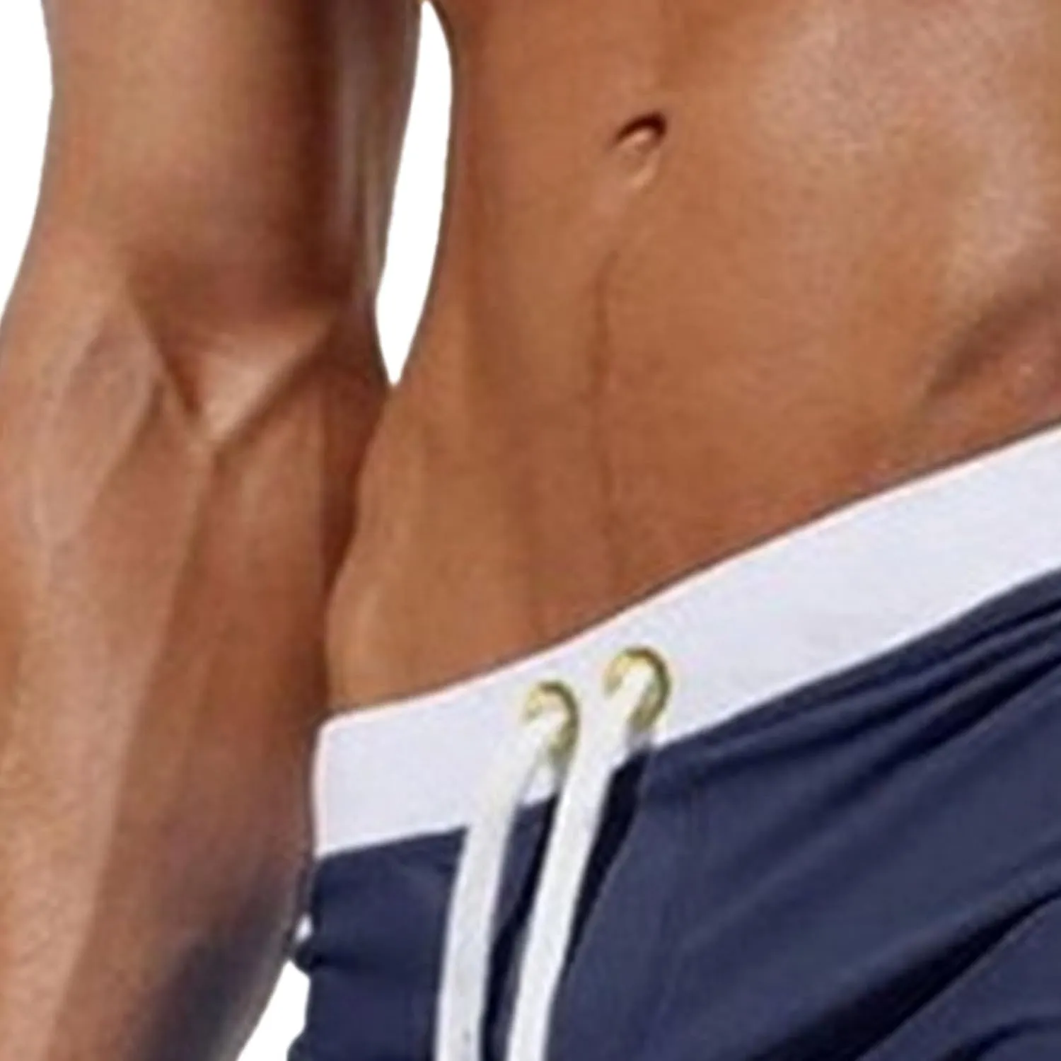 Men's Slim Square Leg Swim Briefs Side Split Quick Drying Beach Swim Trunks Athletic Swimwear Surf Bathing Suit