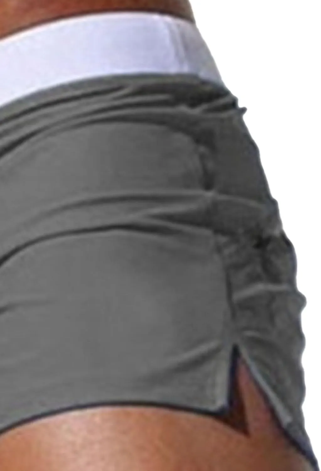 Men's Slim Square Leg Swim Briefs Side Split Quick Drying Beach Swim Trunks Athletic Swimwear Surf Bathing Suit
