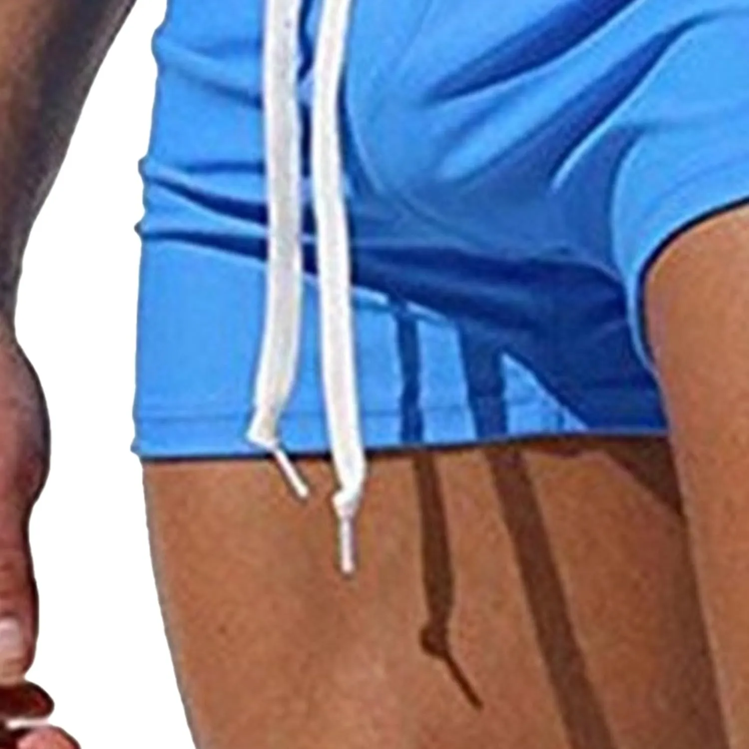 Men's Slim Square Leg Swim Briefs Side Split Quick Drying Beach Swim Trunks Athletic Swimwear Surf Bathing Suit