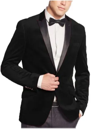 Mens Velvet Blazer Jacket Slim Fit Jacket Sport Coat Fashion Tuxedo for Men Party JJK008