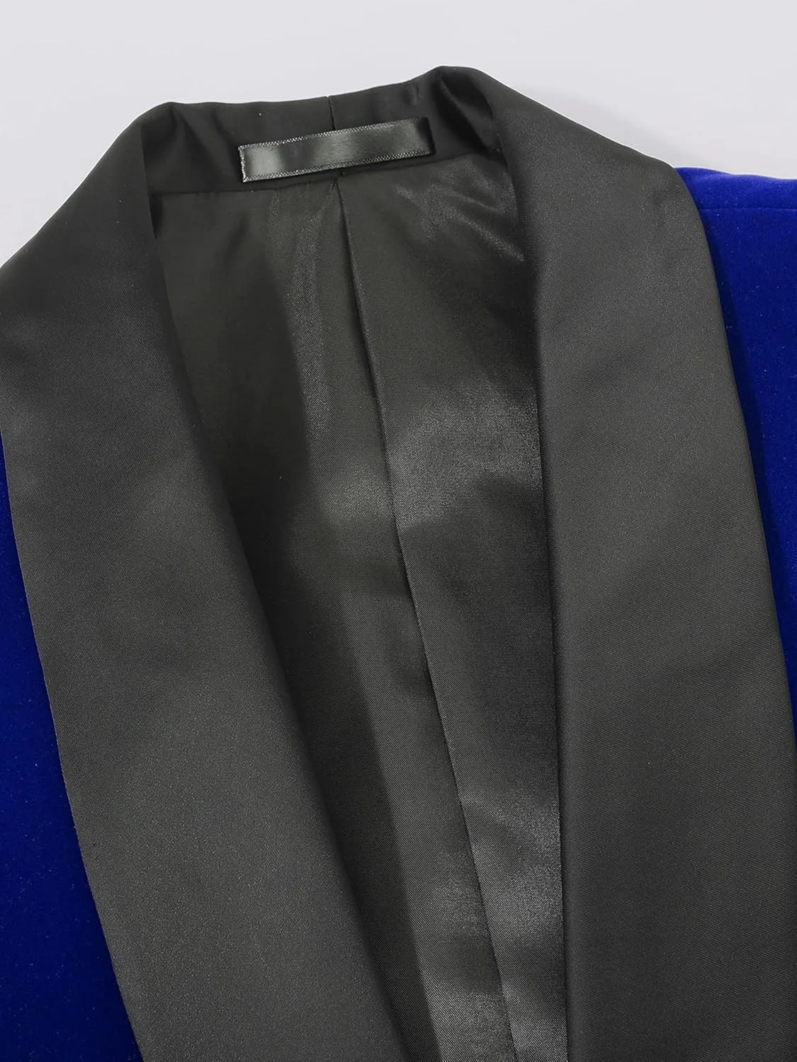 Mens Velvet Suit Jacket Tuxedo Blazer Slim Fit Shawl Lapel Black Tie and Dark Pattern for Prom Wedding Business Dinner