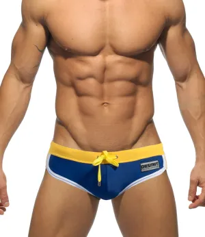MIZOK Men's Quick Dry Swim Briefs Bikini Swimsuit Board Shorts with Adjustable Drawstring