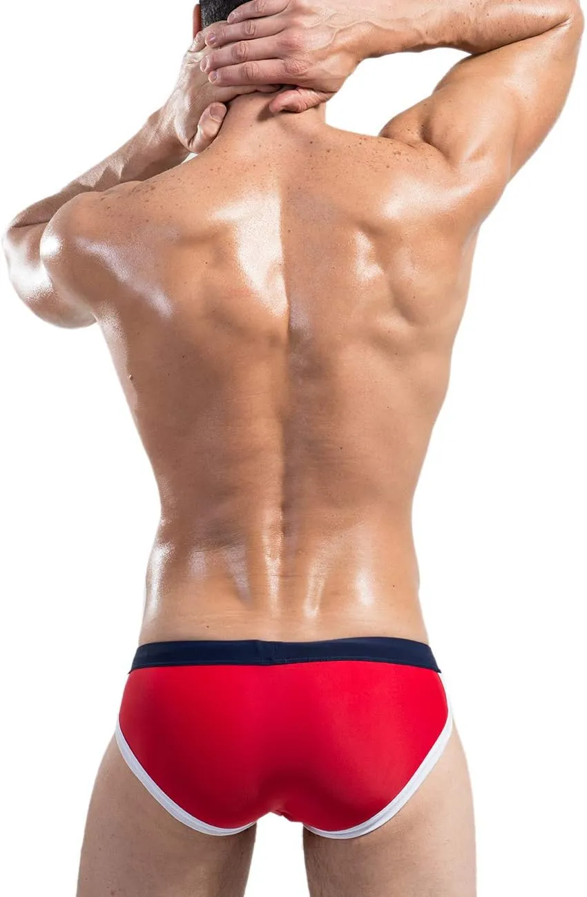MIZOK Men's Quick Dry Swim Briefs Bikini Swimsuit Board Shorts with Adjustable Drawstring