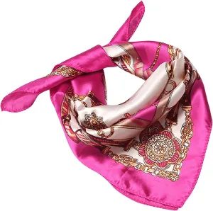 Mulberr𝐲 Silk Scarf Lightweight Neckerchief Women Men Small Square Digital Printed Scarves (multicolor2, One Size)