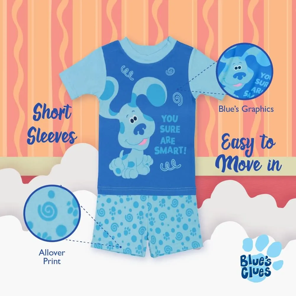Nickelodeon Paw Patrol | Baby Shark | Blue's Clues & You 4-Piece Snug-fit Cotton Pajama Set, Soft & Cute for Kids