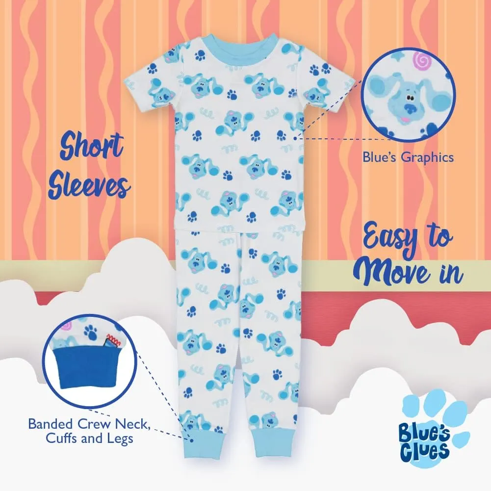 Nickelodeon Paw Patrol | Baby Shark | Blue's Clues & You 4-Piece Snug-fit Cotton Pajama Set, Soft & Cute for Kids