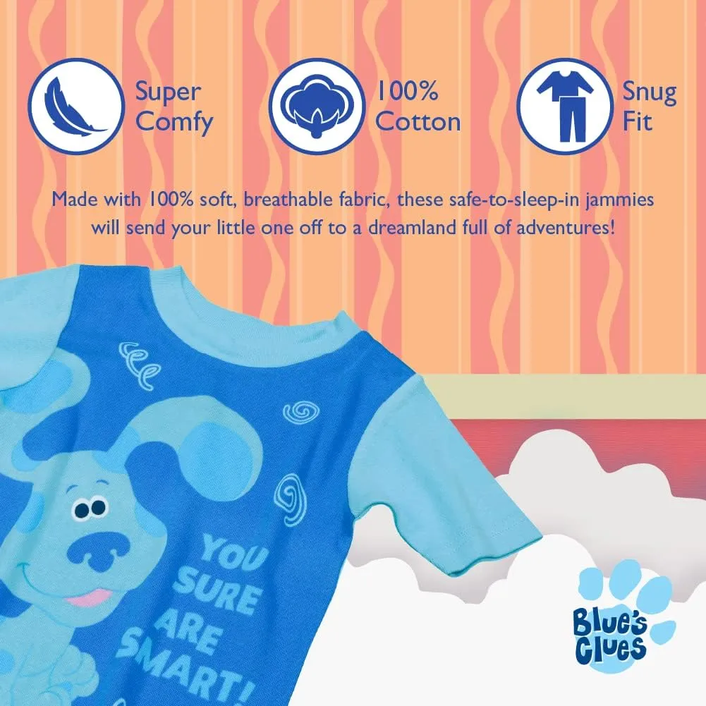 Nickelodeon Paw Patrol | Baby Shark | Blue's Clues & You 4-Piece Snug-fit Cotton Pajama Set, Soft & Cute for Kids