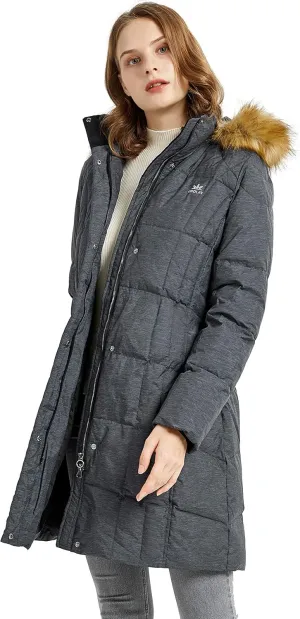Orolay Women's Lightweight Down Coat Packable Fashion Jacket with Stand Collar