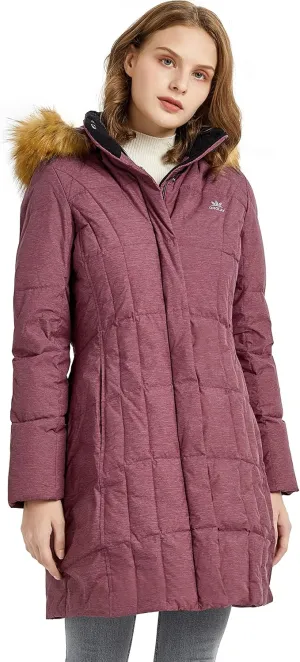 Orolay Women's Lightweight Down Coat Packable Fashion Jacket with Stand Collar